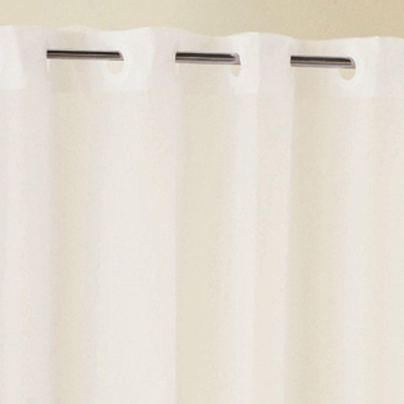 Hookless Full Length 2-in-1 Chlorine-Free PEVA Shower Curtain with Flex-On Rings for Easy Installation, 71" x 74", Water-Repellent, Easy Install, Frost - Image 2